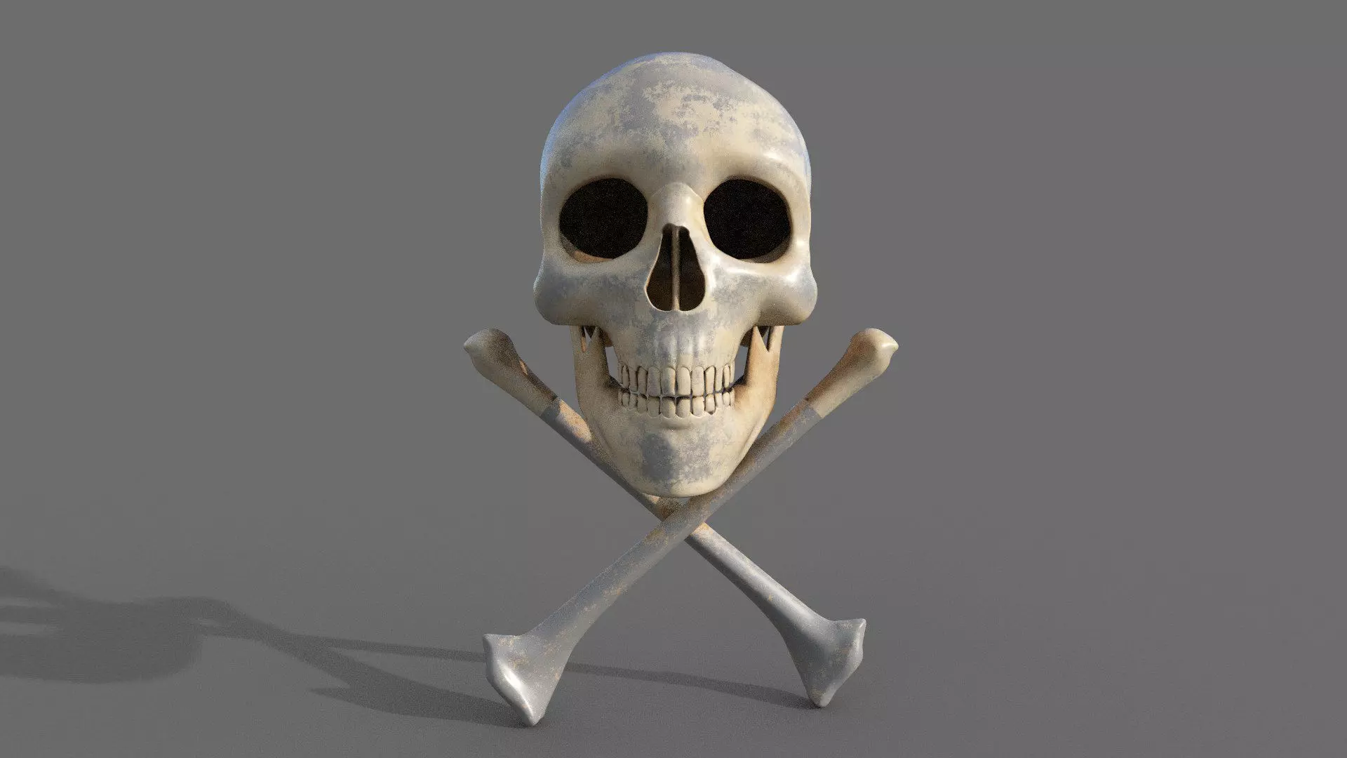 skull dangerous danger symbol  3D model_0