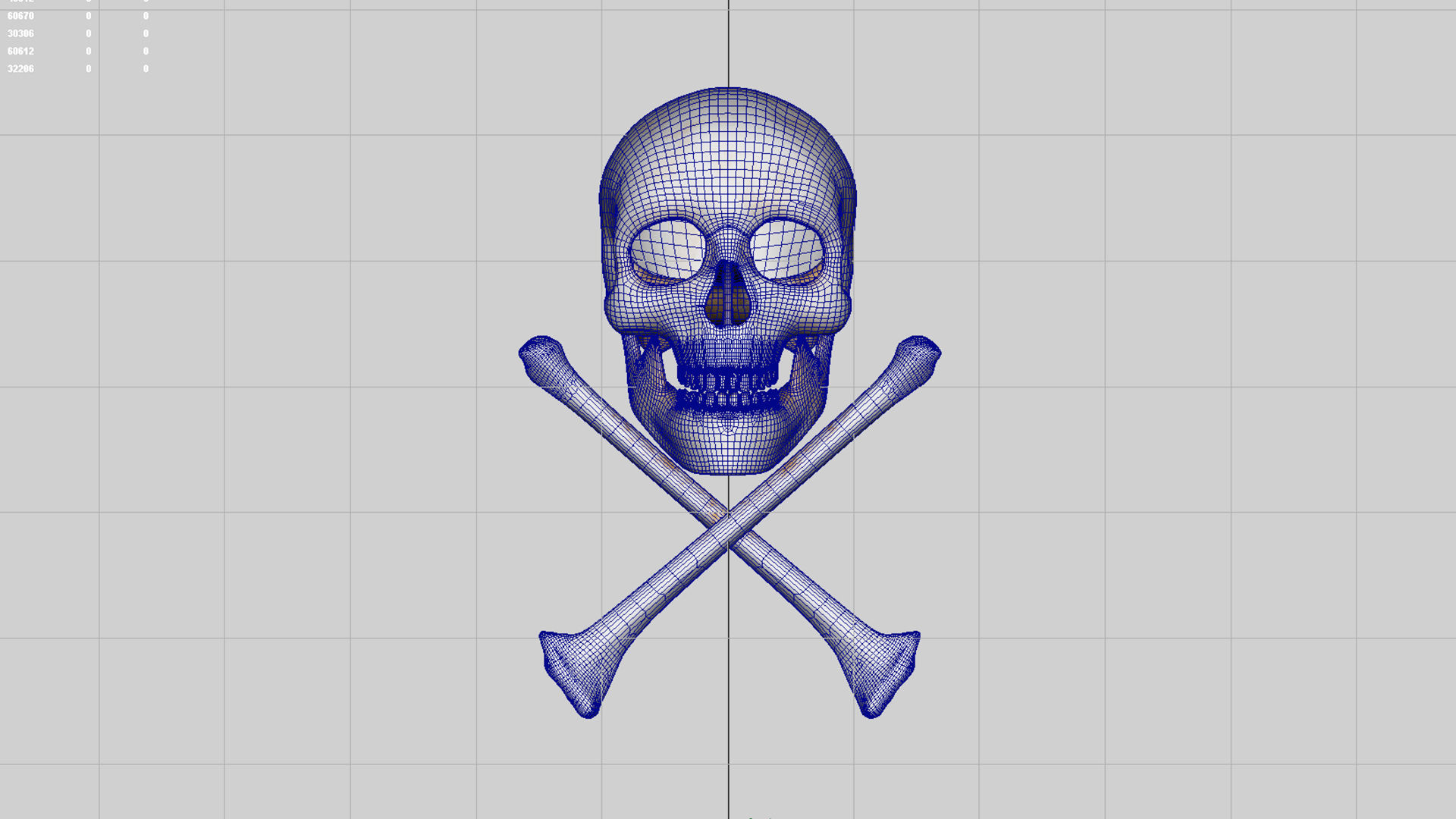 skull dangerous danger symbol  3D model_10