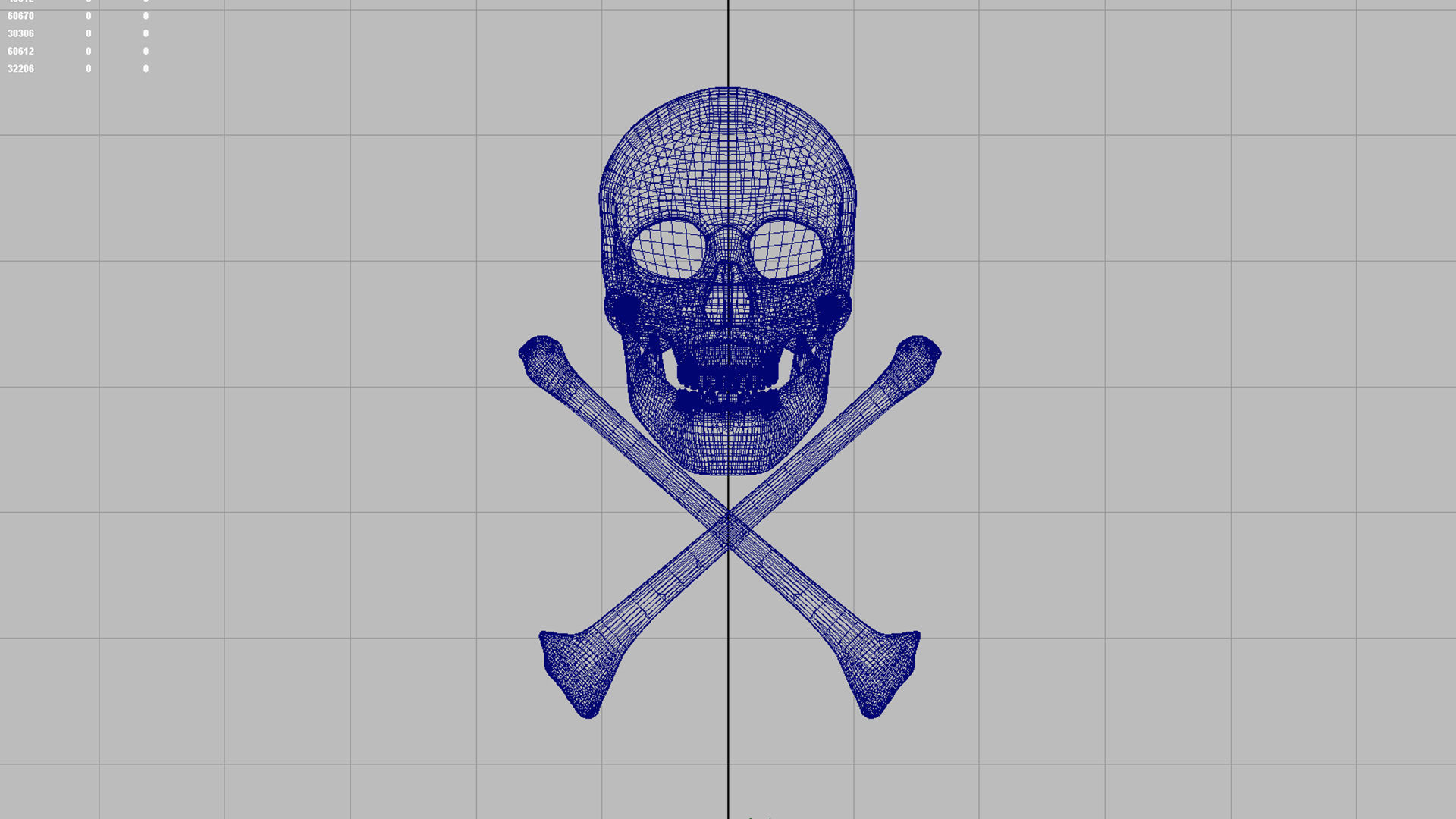 skull dangerous danger symbol  3D model_11