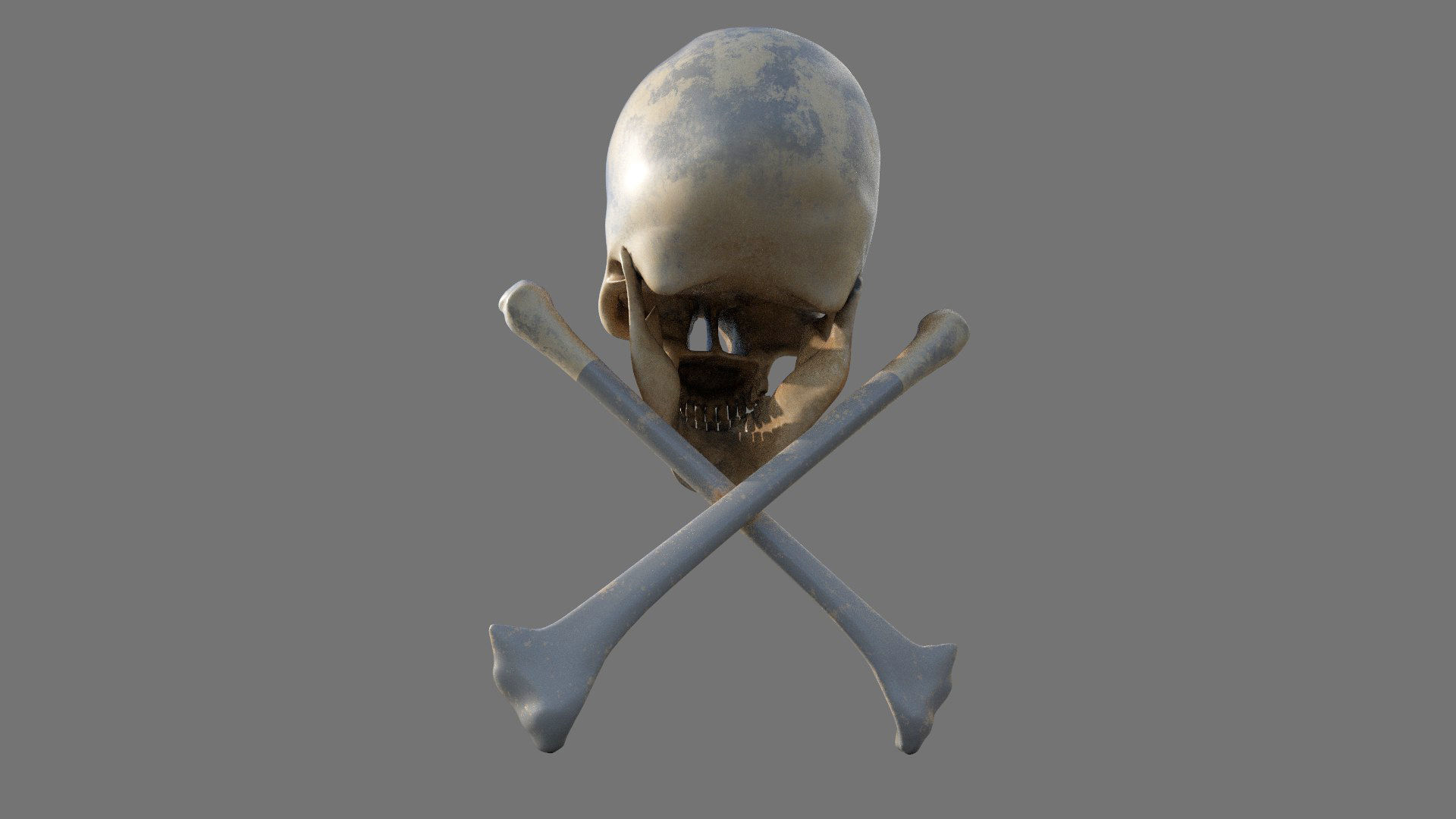 skull dangerous danger symbol  3D model_9