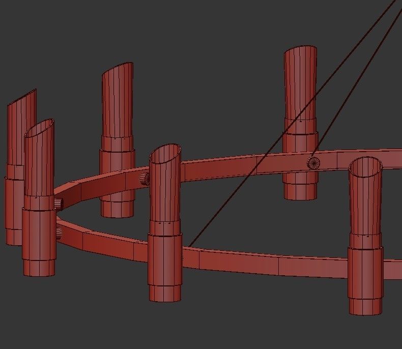 lyustra chandelier with nine lights and finish 3D model_2