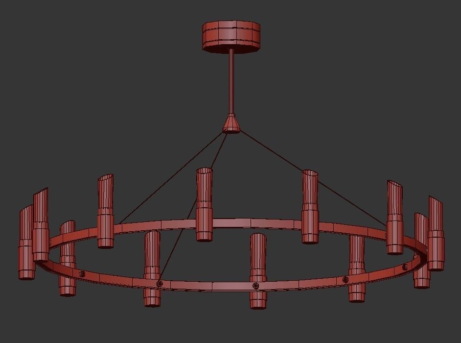 lyustra chandelier with nine lights and finish 3D model_1