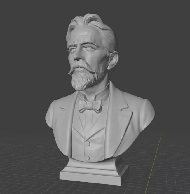 Anton Chekhov 3D print model_6