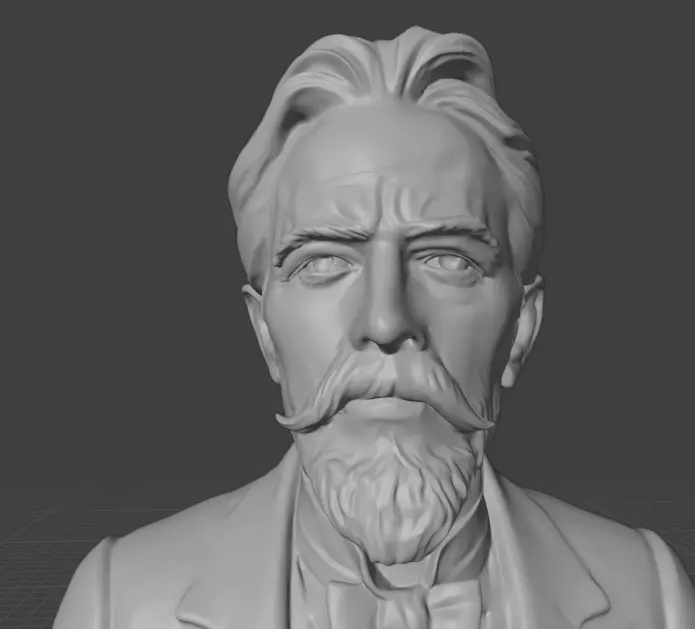 Anton Chekhov 3D print model_19