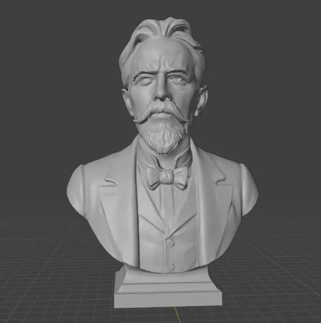 Anton Chekhov 3D print model_25
