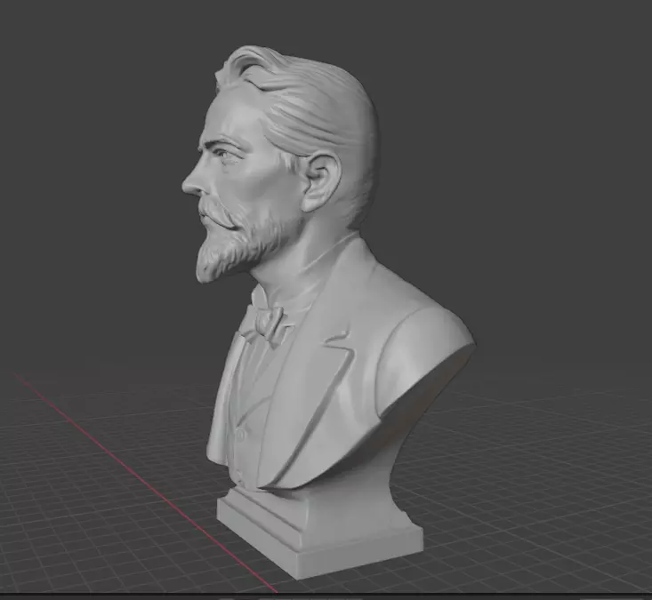 Anton Chekhov 3D print model_26