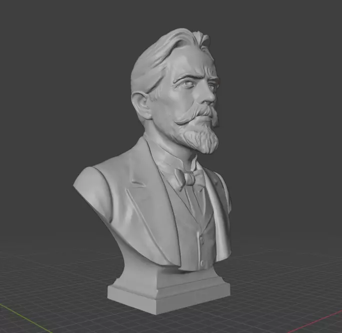 Anton Chekhov 3D print model_10