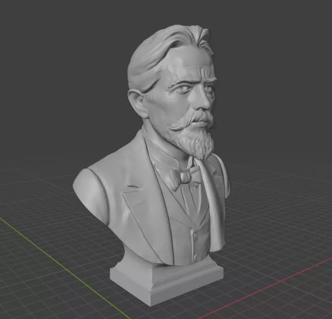 Anton Chekhov 3D print model_16