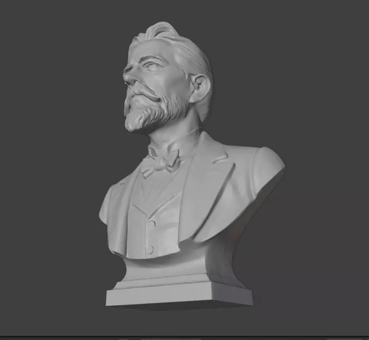 Anton Chekhov 3D print model_13