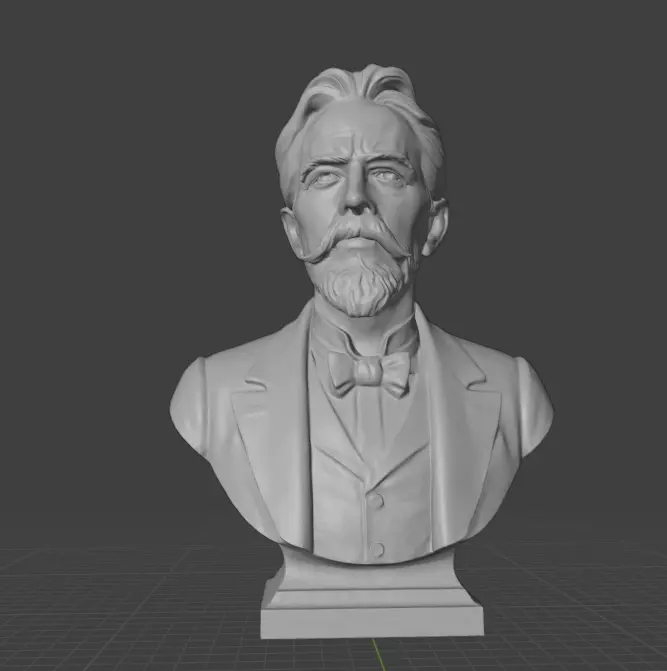 Anton Chekhov 3D print model_8