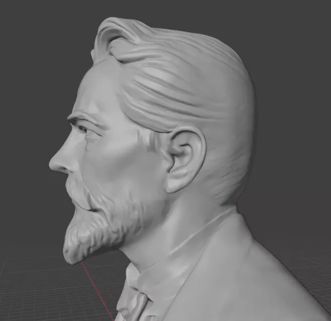 Anton Chekhov 3D print model_20