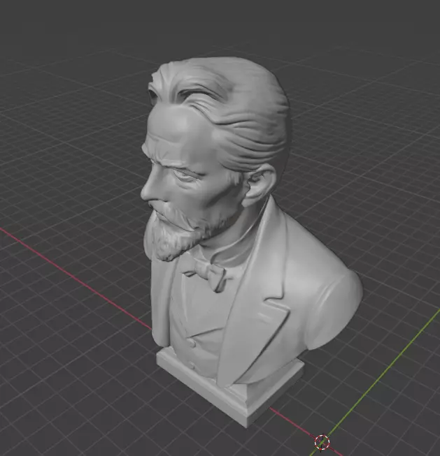 Anton Chekhov 3D print model_7