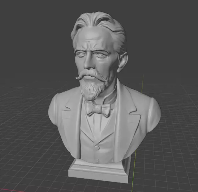 Anton Chekhov 3D print model_4