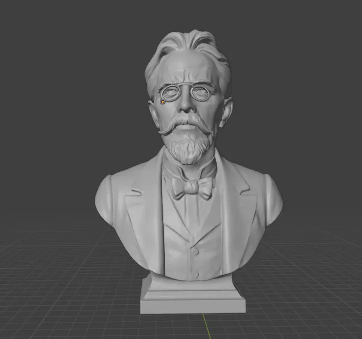 Anton Chekhov 3D print model_9