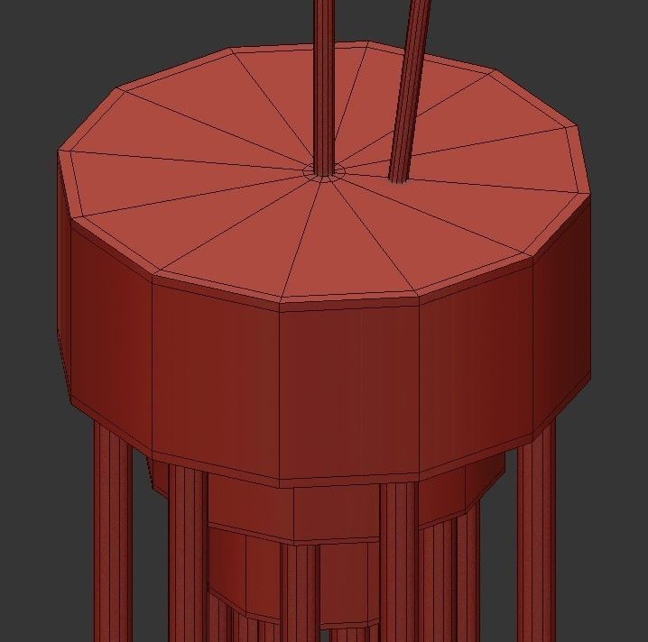 Lightweight modern chandelier with branches hanging from it 3D model_2