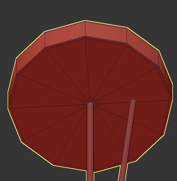 Lightweight modern chandelier with branches hanging from it 3D model_3