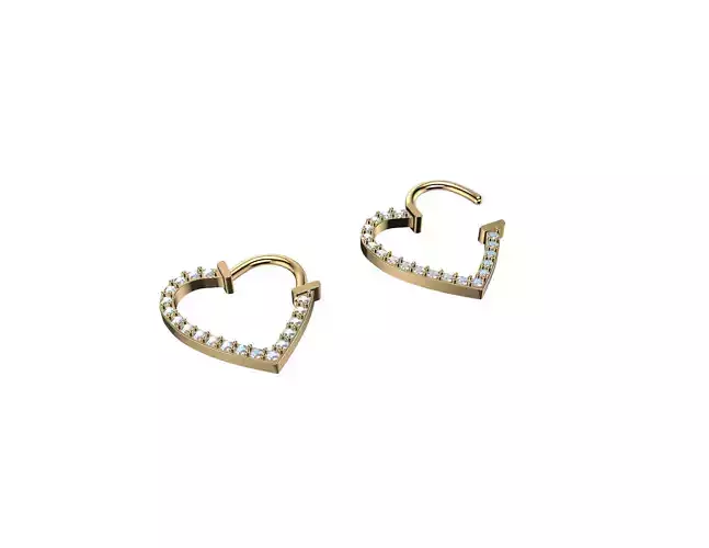 Heart shaped piercing  3D print model