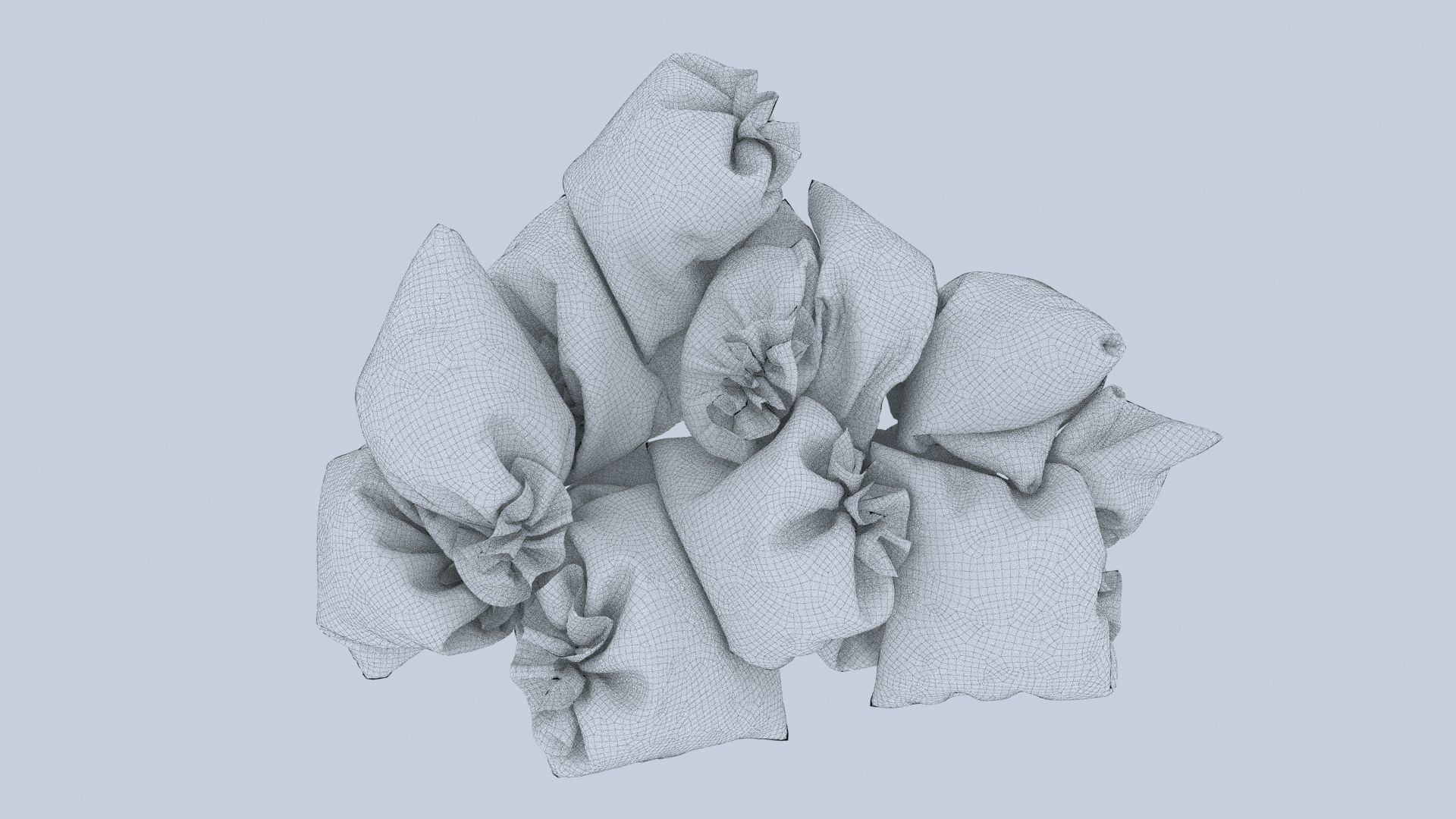 Textured Garbage Bags 3 3D model_11