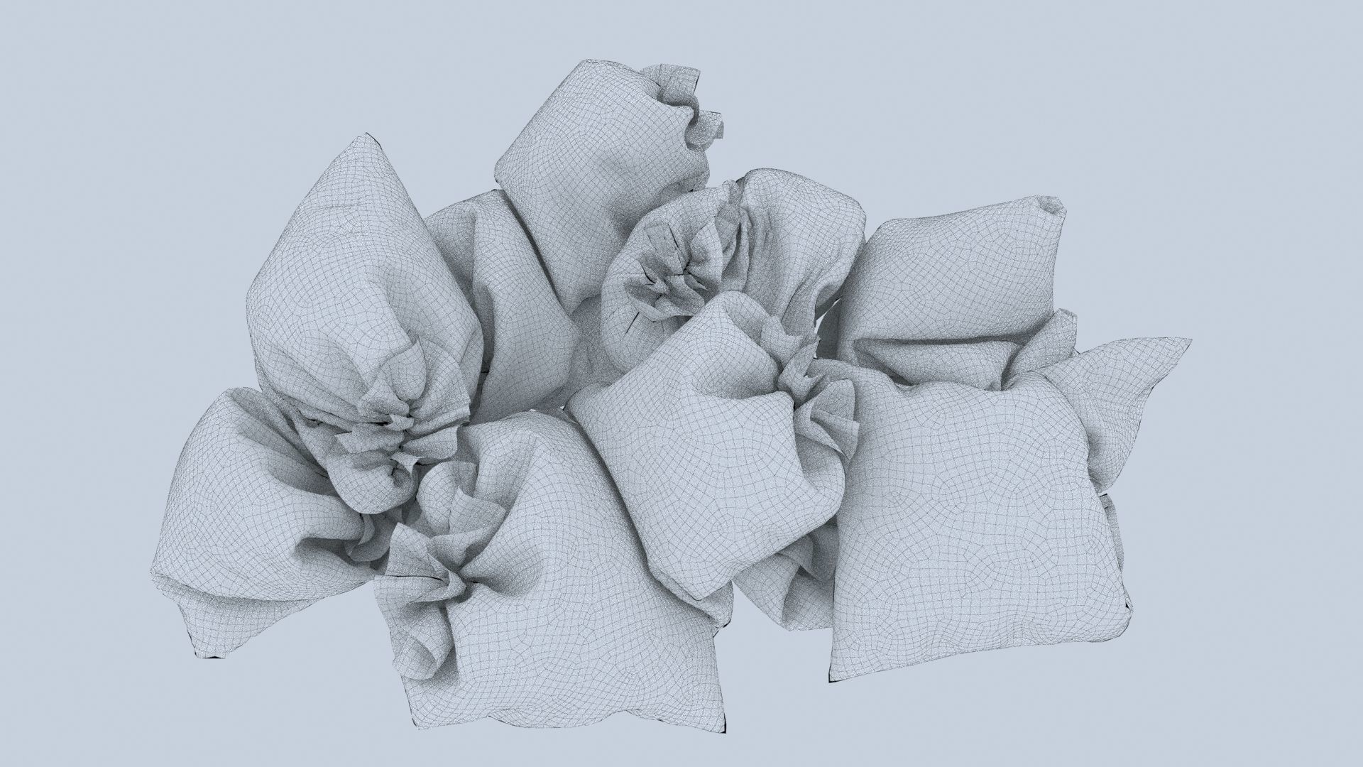 Textured Garbage Bags 3 3D model_12