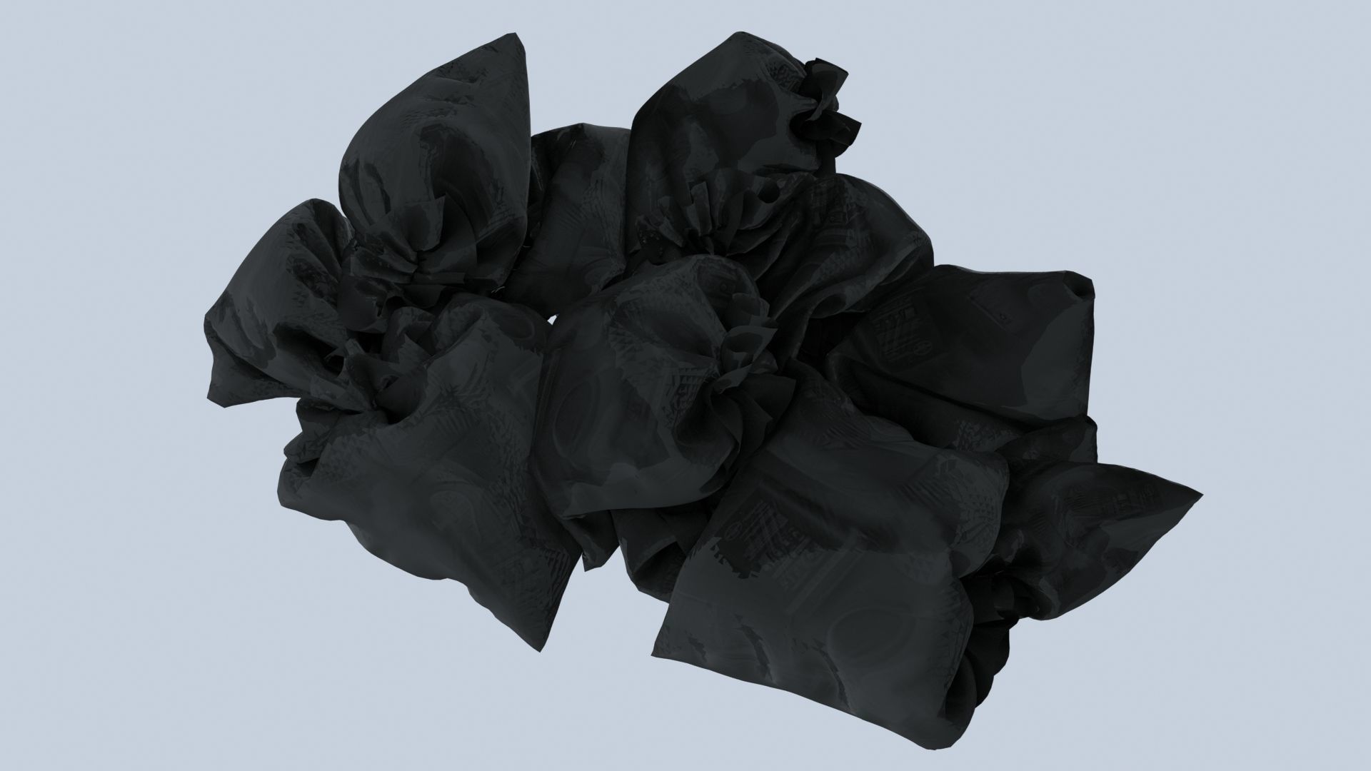 Textured Garbage Bags 3 3D model_2