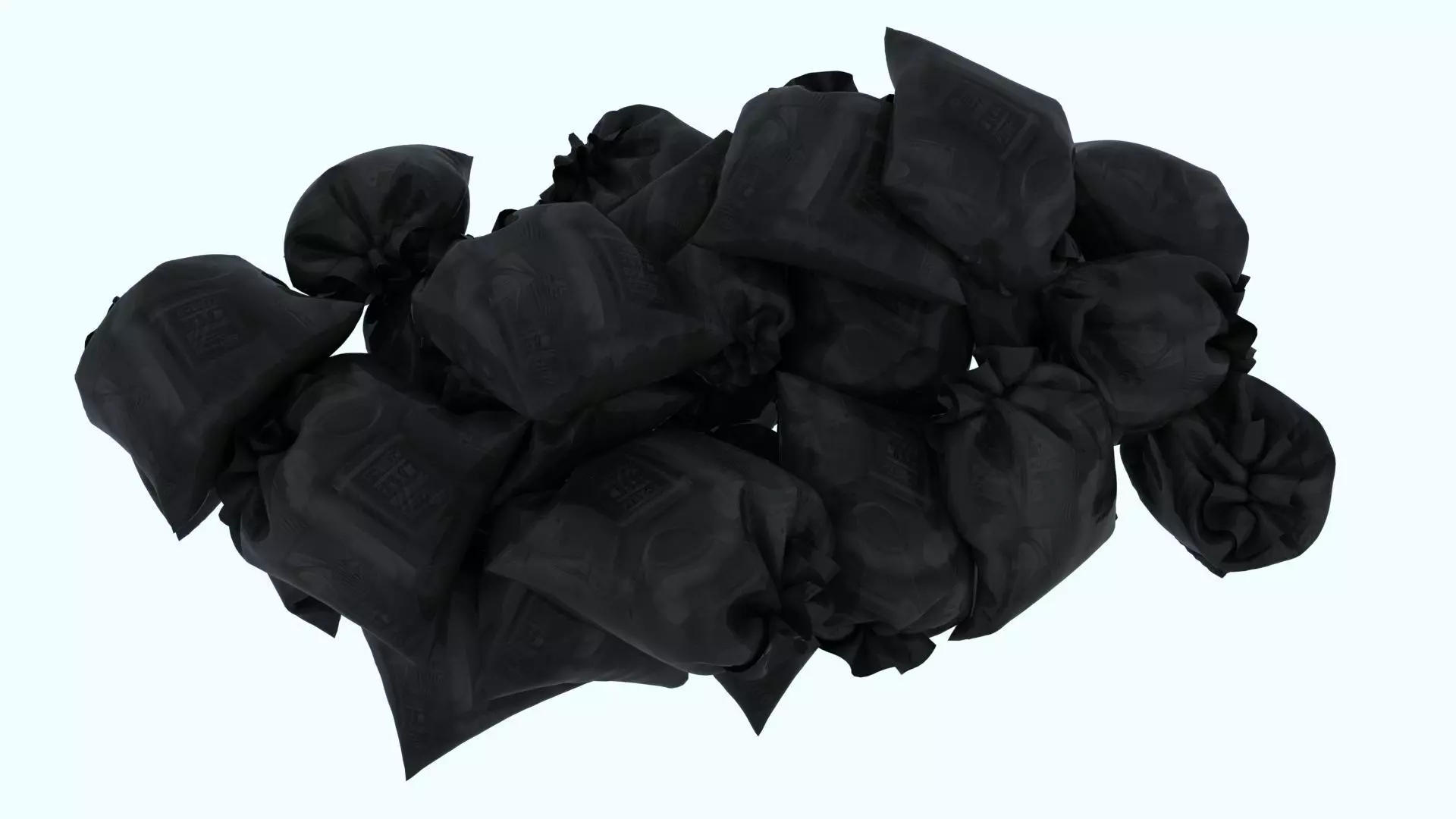 Textured Garbage Bags 4 3D model