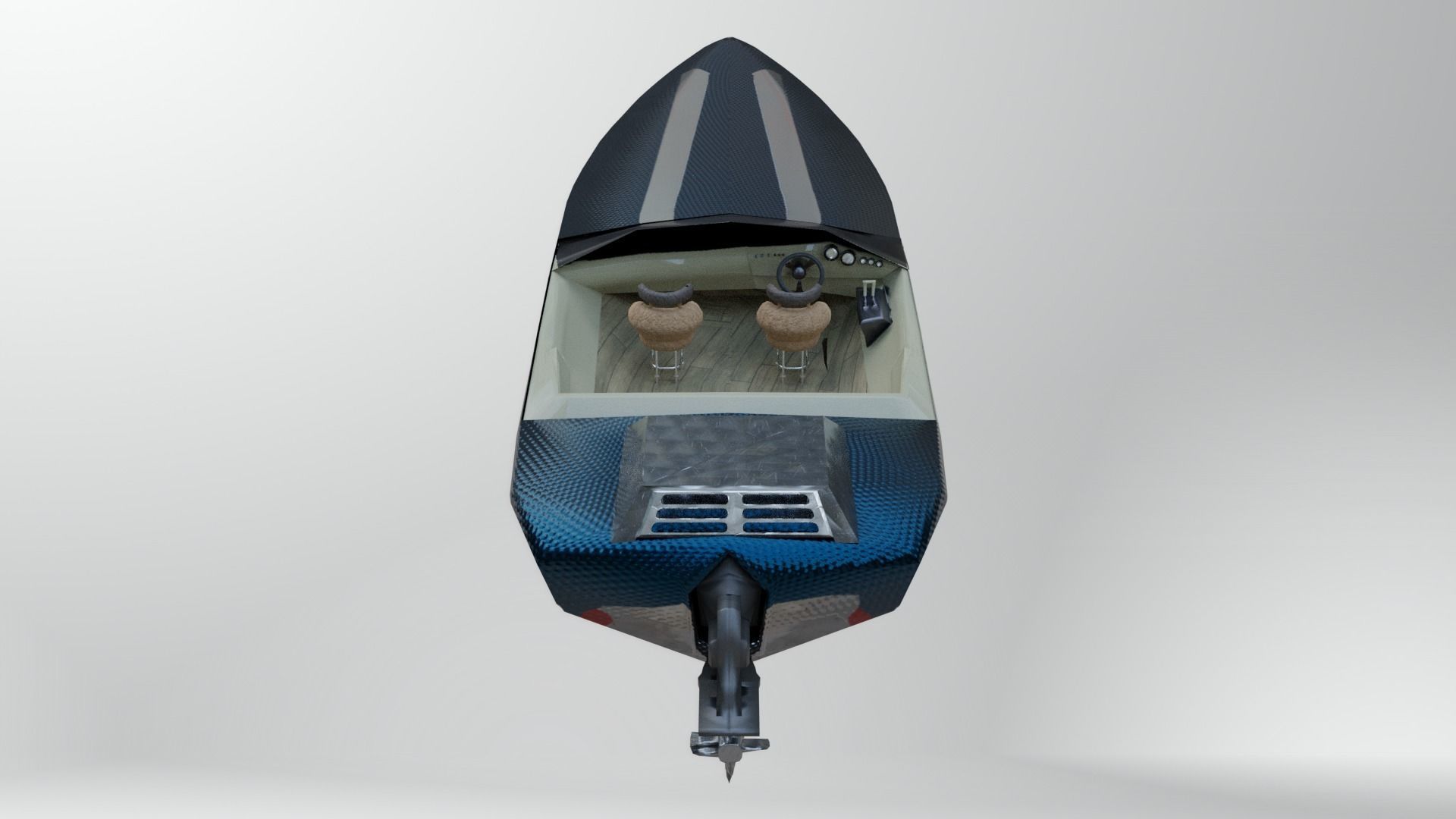 Fast Boat Low-poly 3D model_8