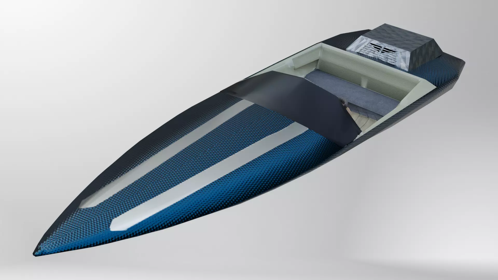 Fast Boat Low-poly 3D model_0