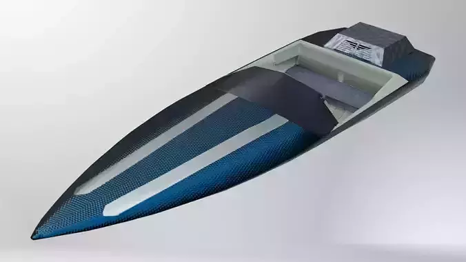 Fast Boat Low-poly 3D model