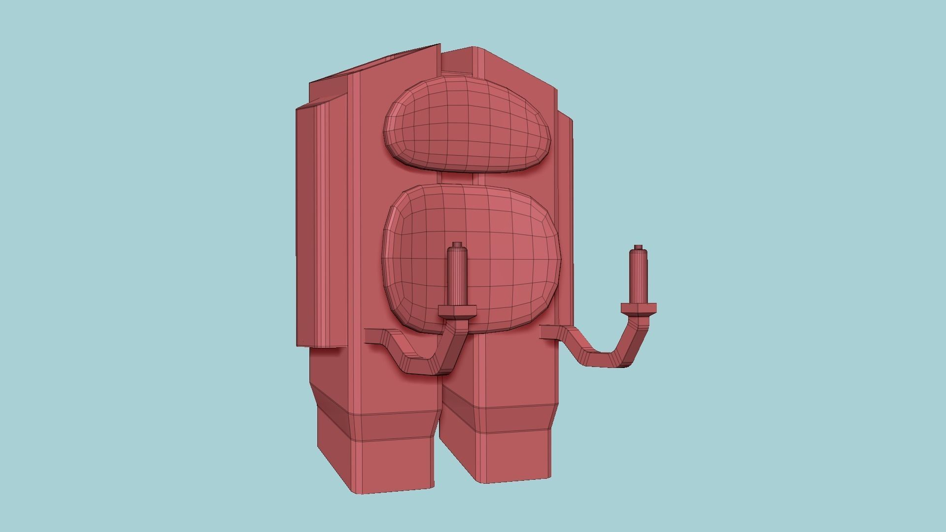 Jetpack F07 Steel - SciFi Character Design Low-poly 3D model_13