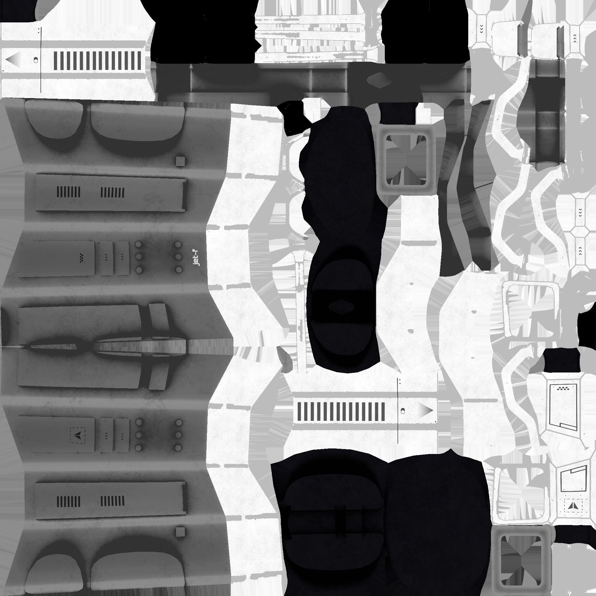 Jetpack F07 Steel - SciFi Character Design Low-poly 3D model_19