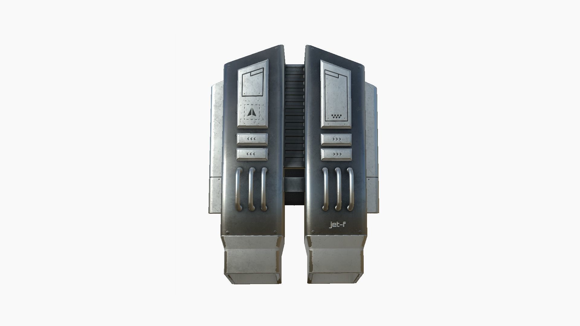 Jetpack F07 Steel - SciFi Character Design Low-poly 3D model_2