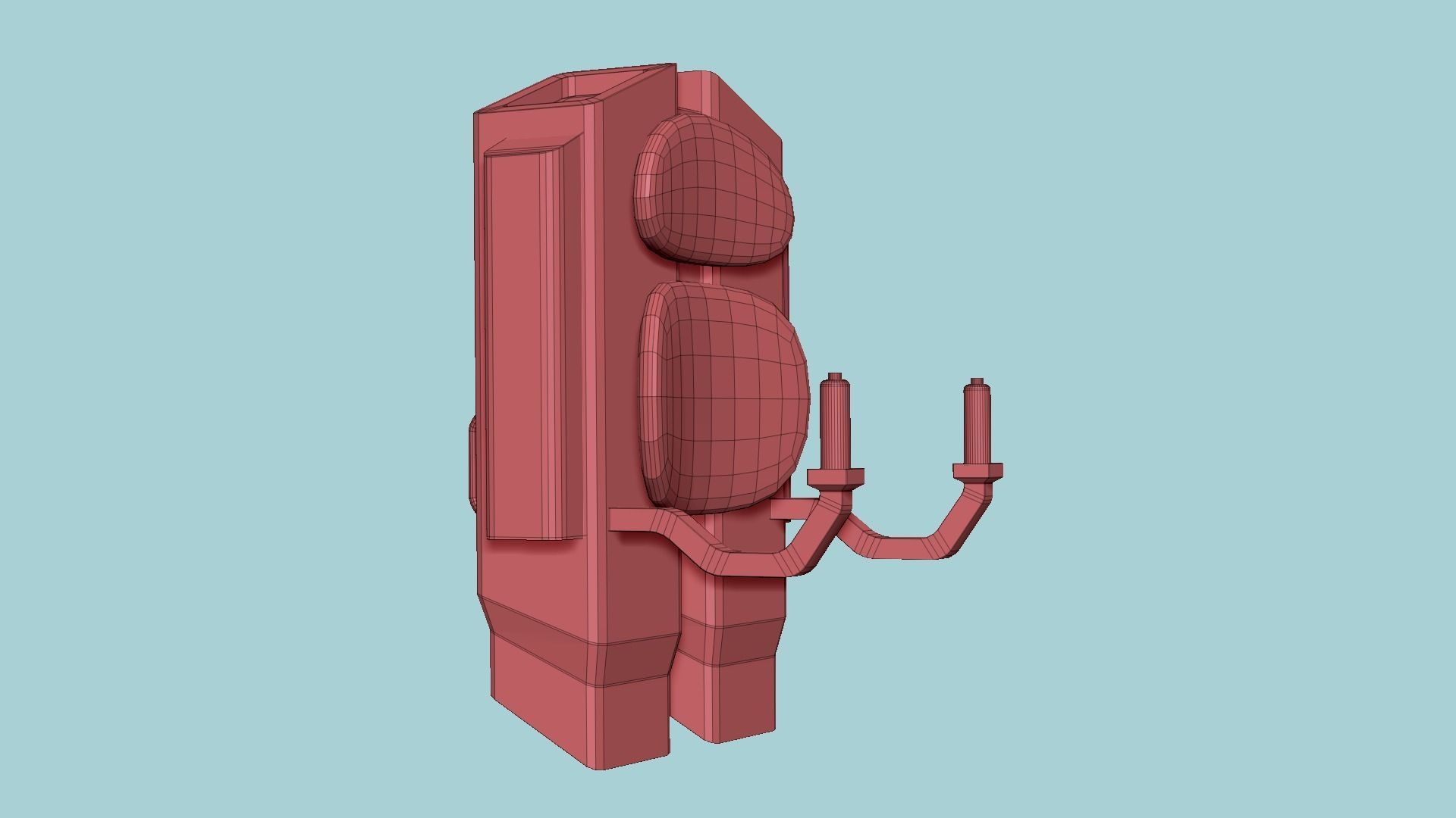 Jetpack F07 Steel - SciFi Character Design Low-poly 3D model_14
