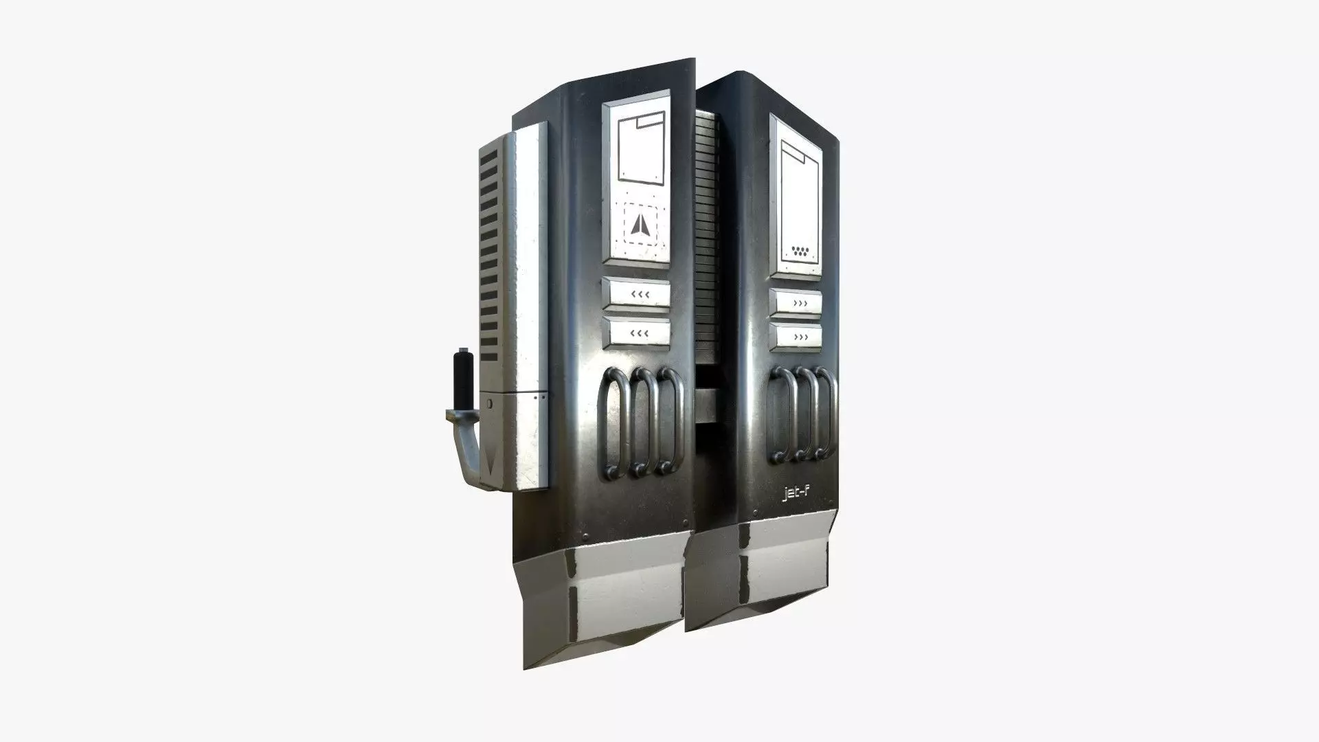 Jetpack F07 Steel - SciFi Character Design Low-poly 3D model_0