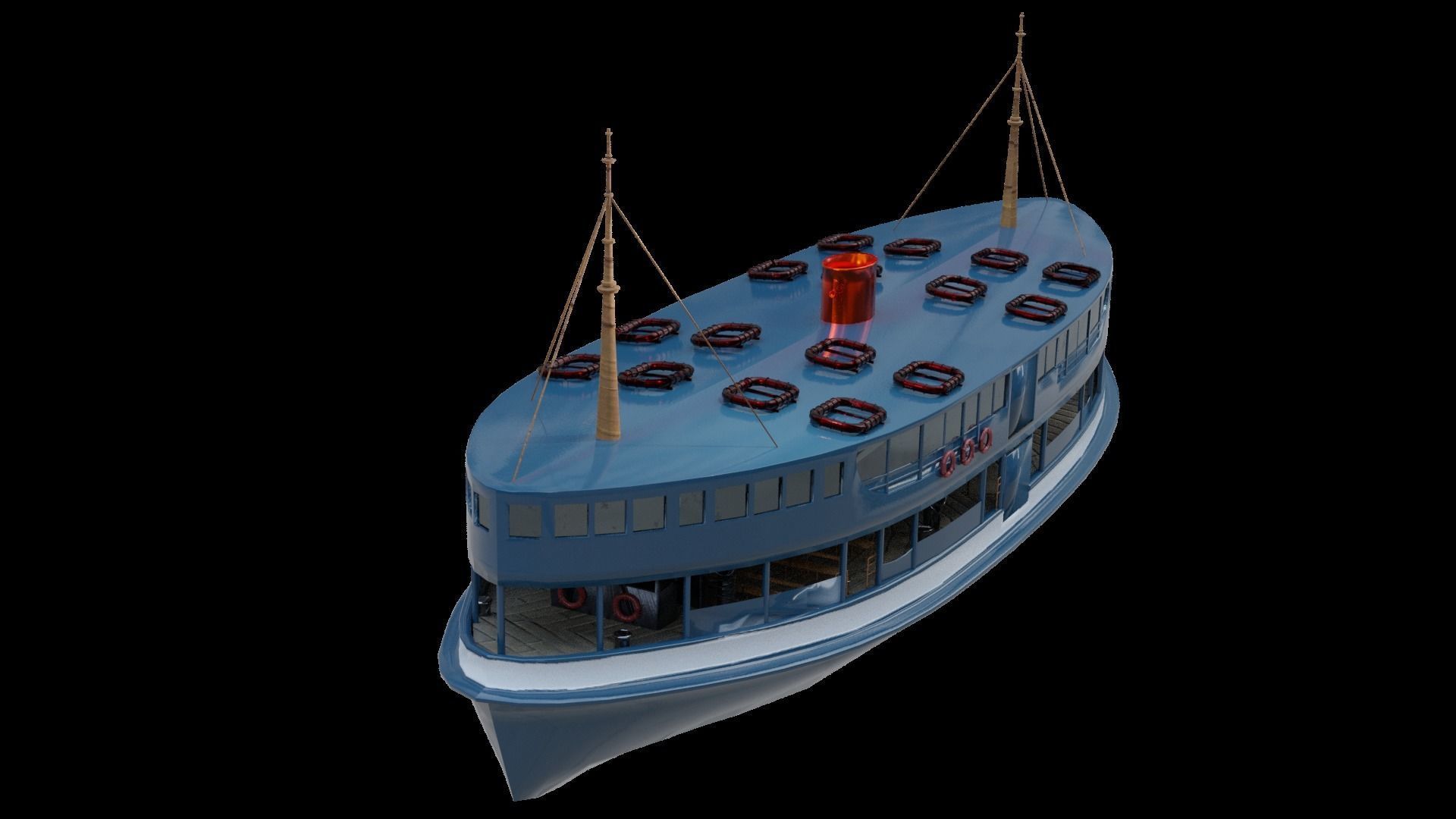 Ferri Ship Low-poly 3D model_30