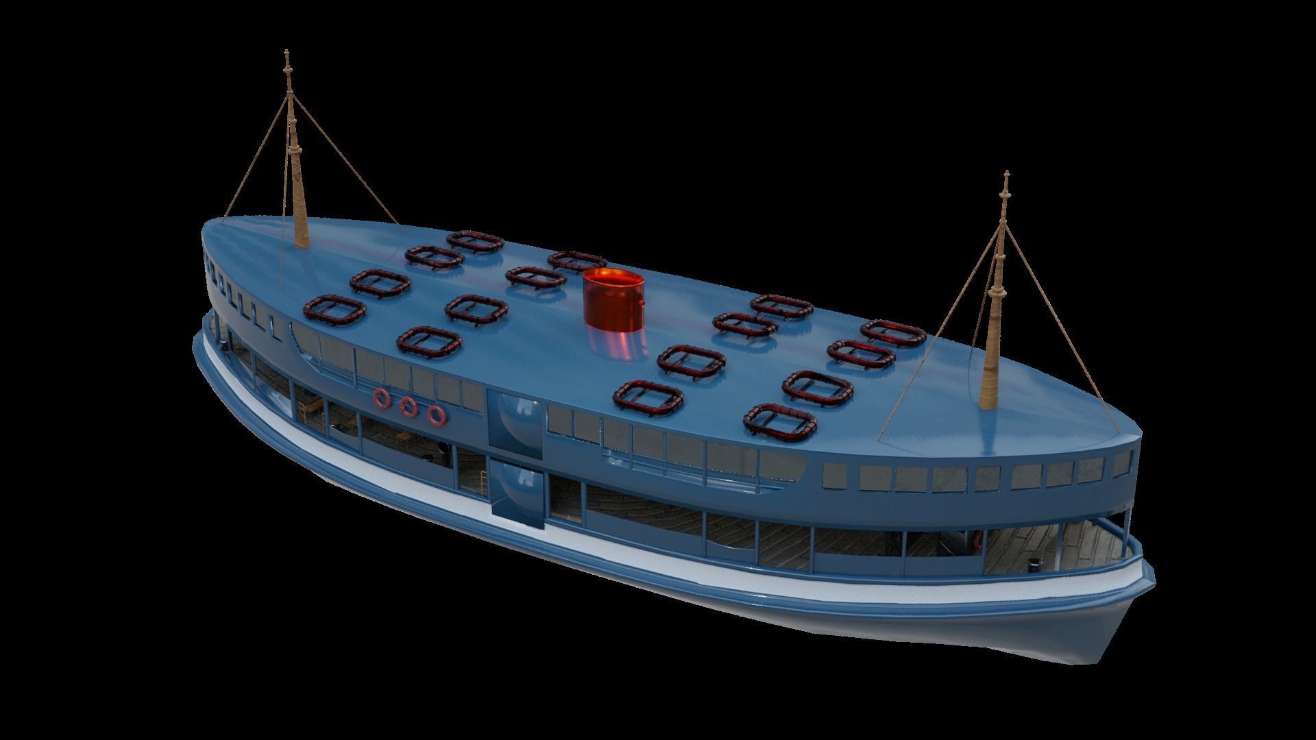 Ferri Ship Low-poly 3D model_16