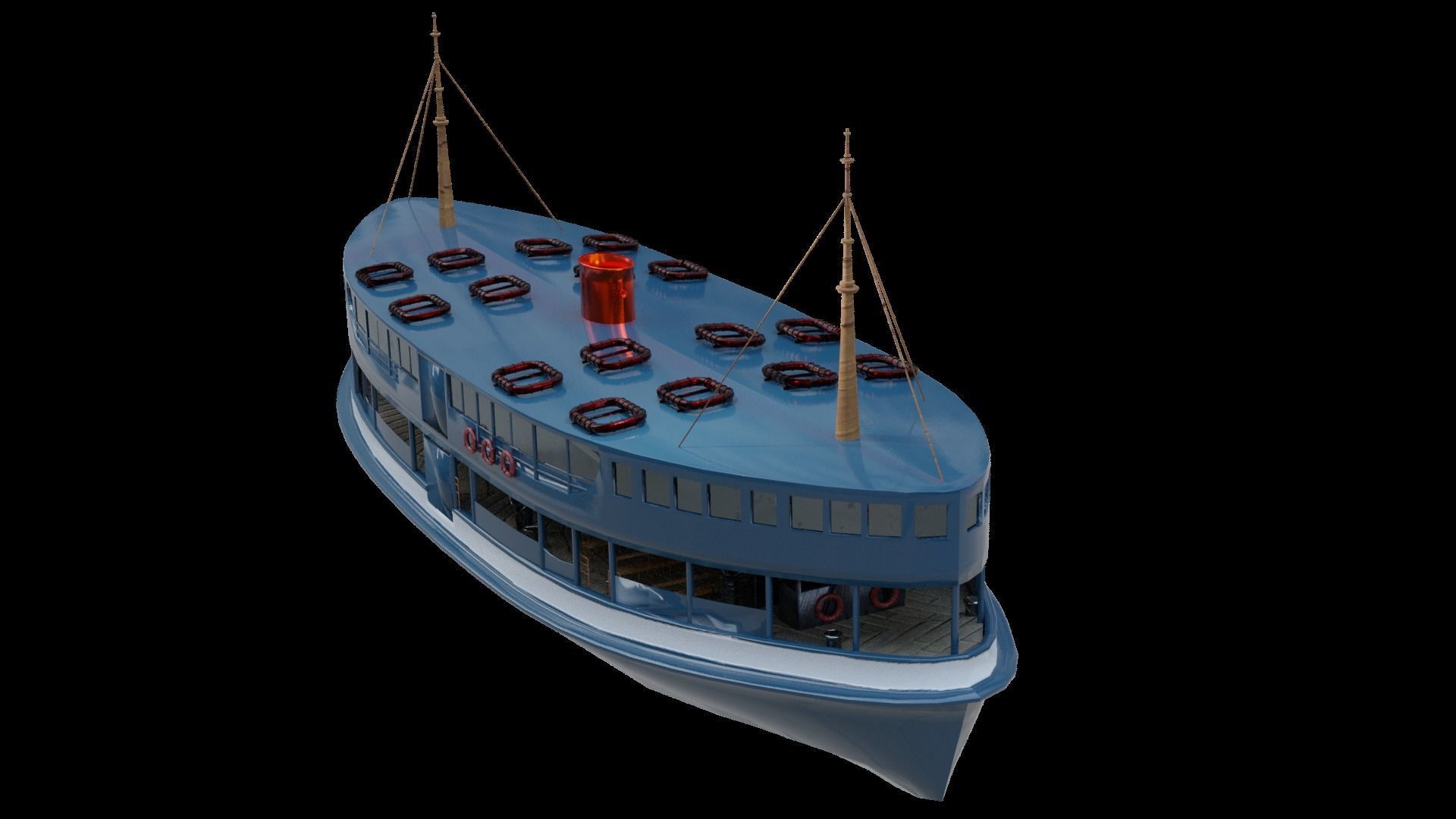 Ferri Ship Low-poly 3D model_12