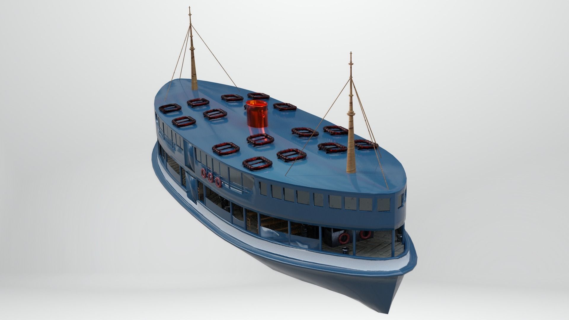 Ferri Ship Low-poly 3D model_17