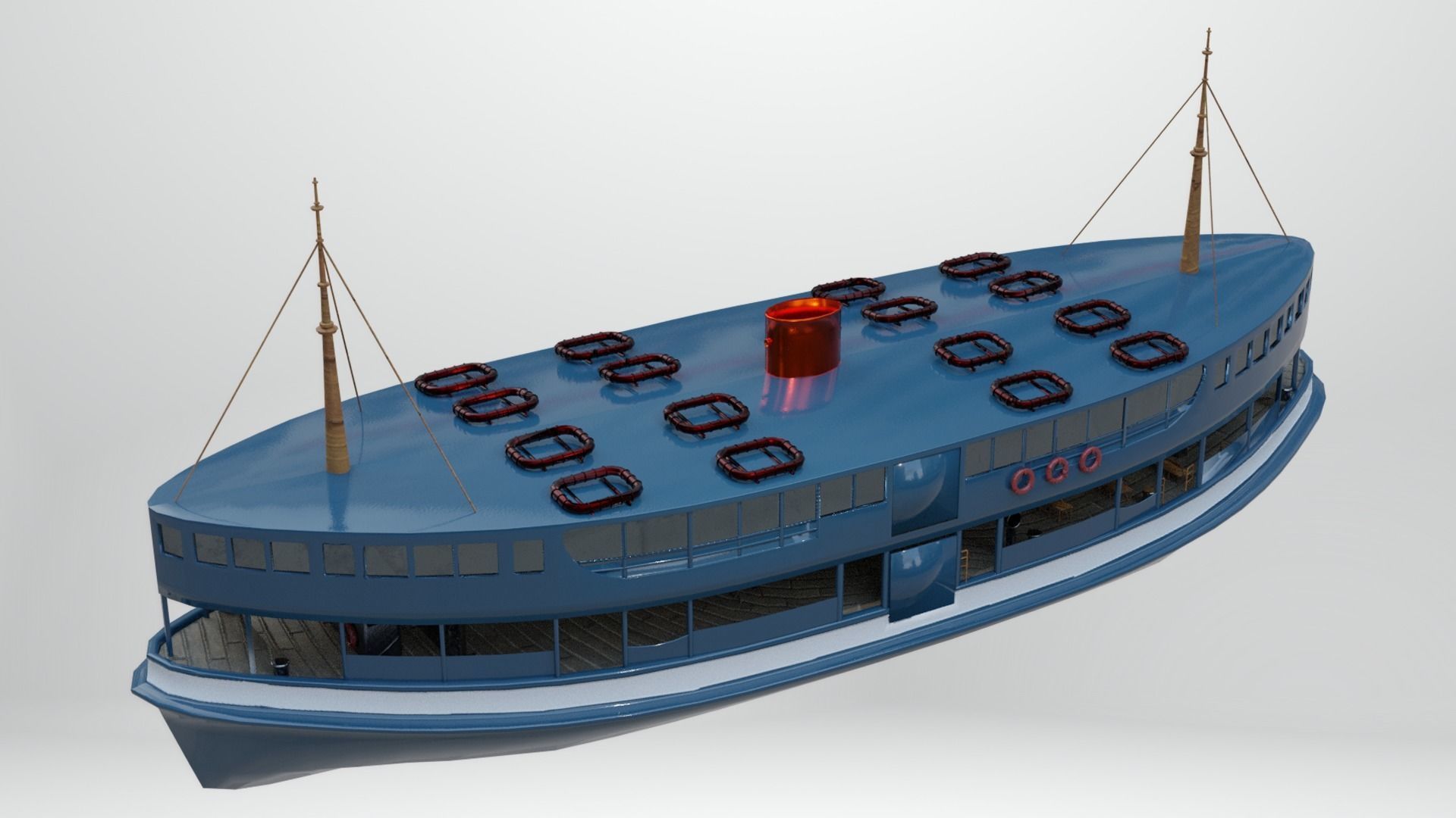 Ferri Ship Low-poly 3D model_21