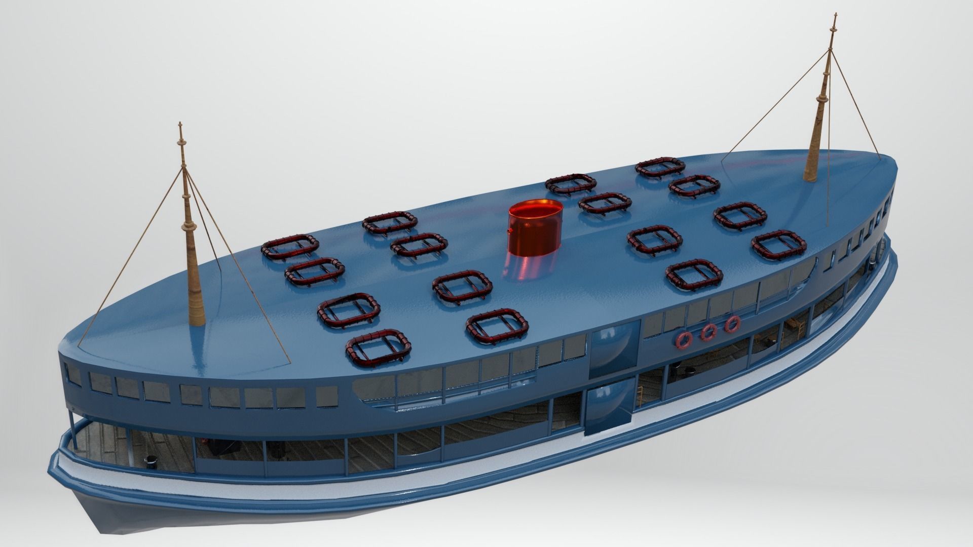 Ferri Ship Low-poly 3D model_25