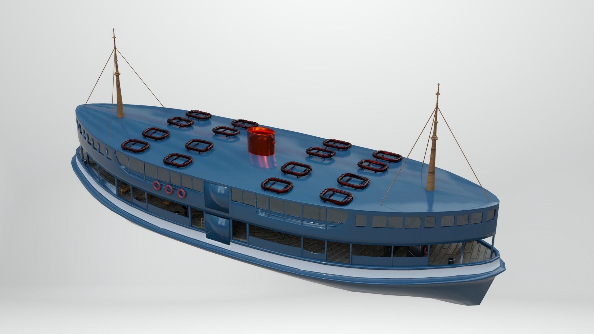 Ferri Ship Low-poly 3D model_23