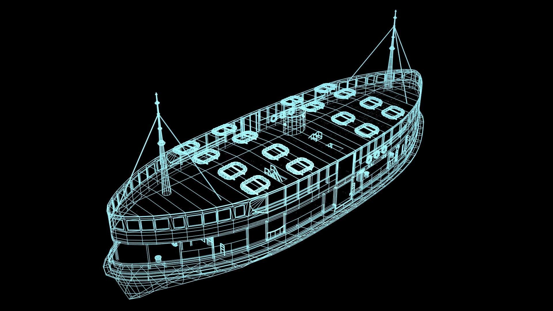 Ferri Ship Low-poly 3D model_26