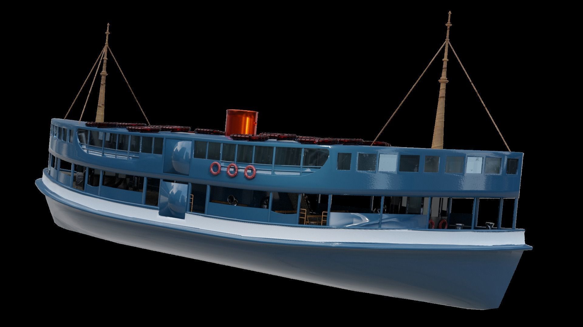 Ferri Ship Low-poly 3D model_15