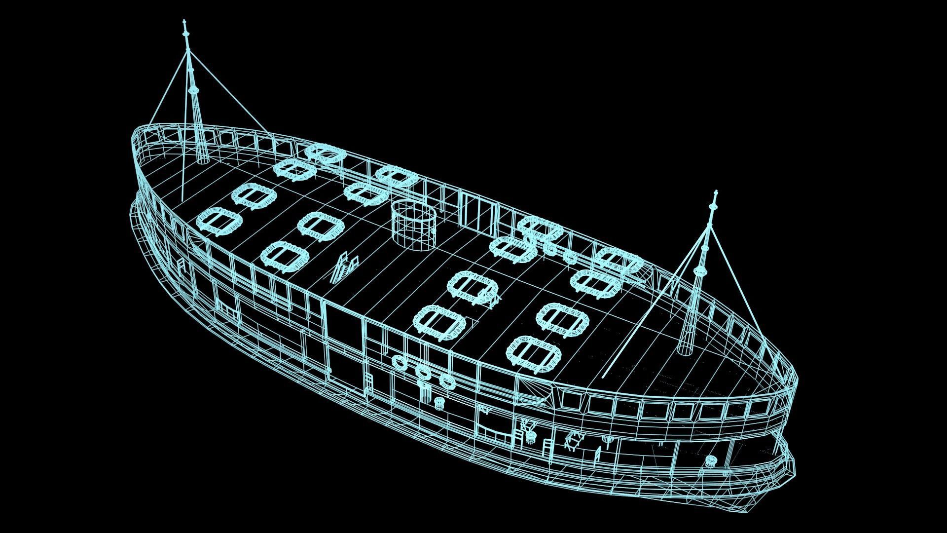 Ferri Ship Low-poly 3D model_24