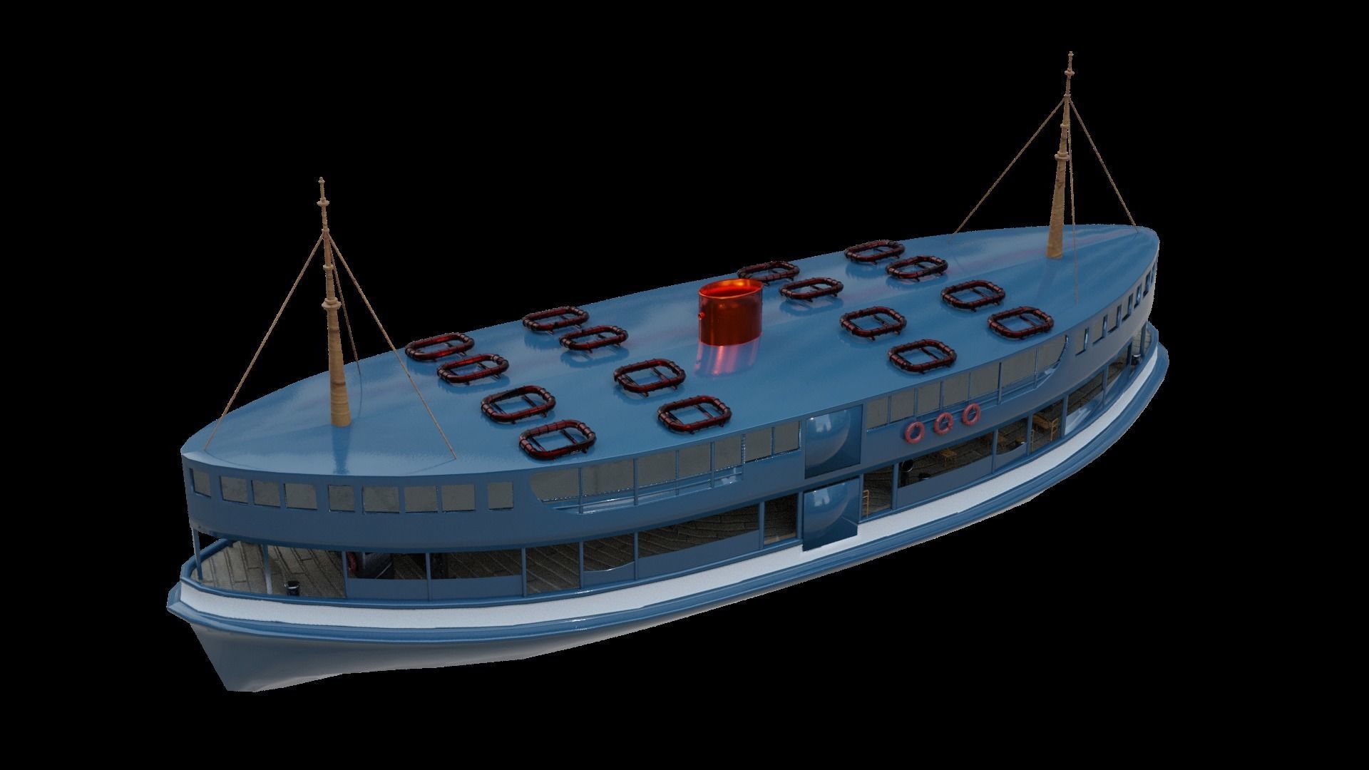 Ferri Ship Low-poly 3D model_13