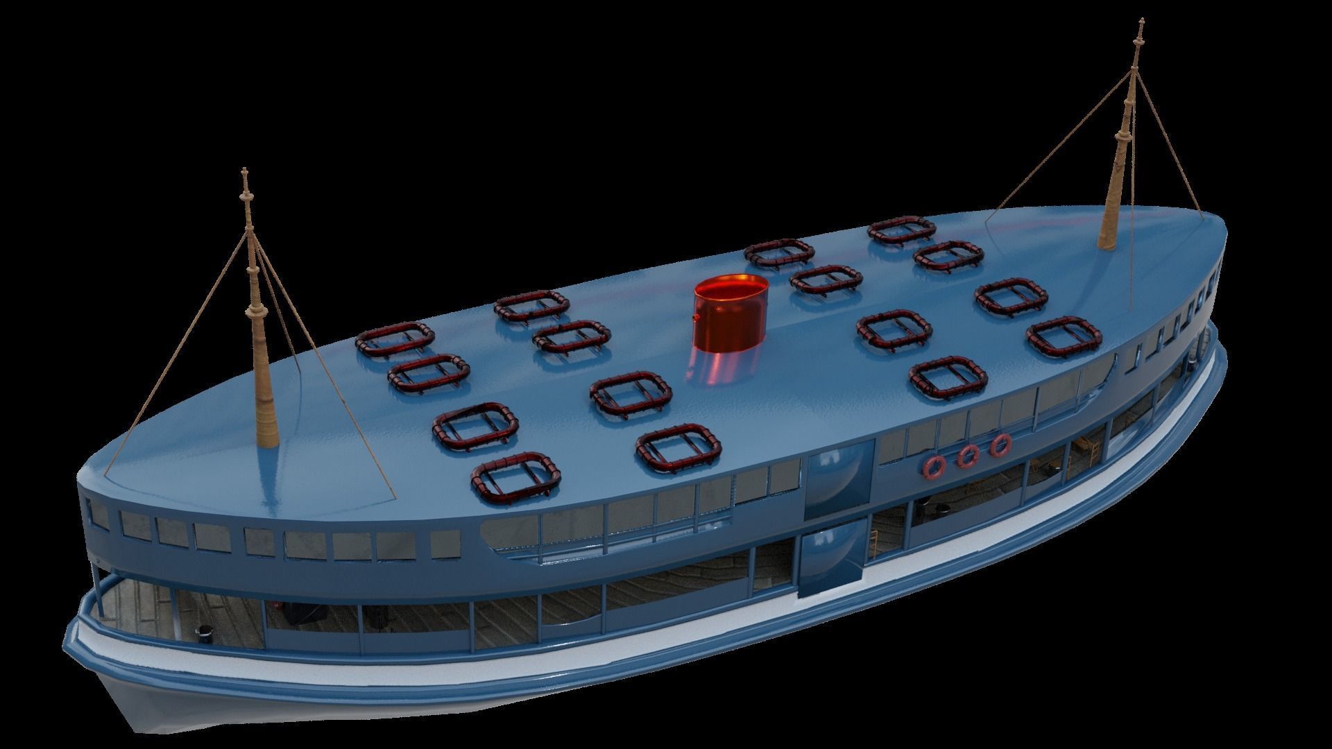 Ferri Ship Low-poly 3D model_36