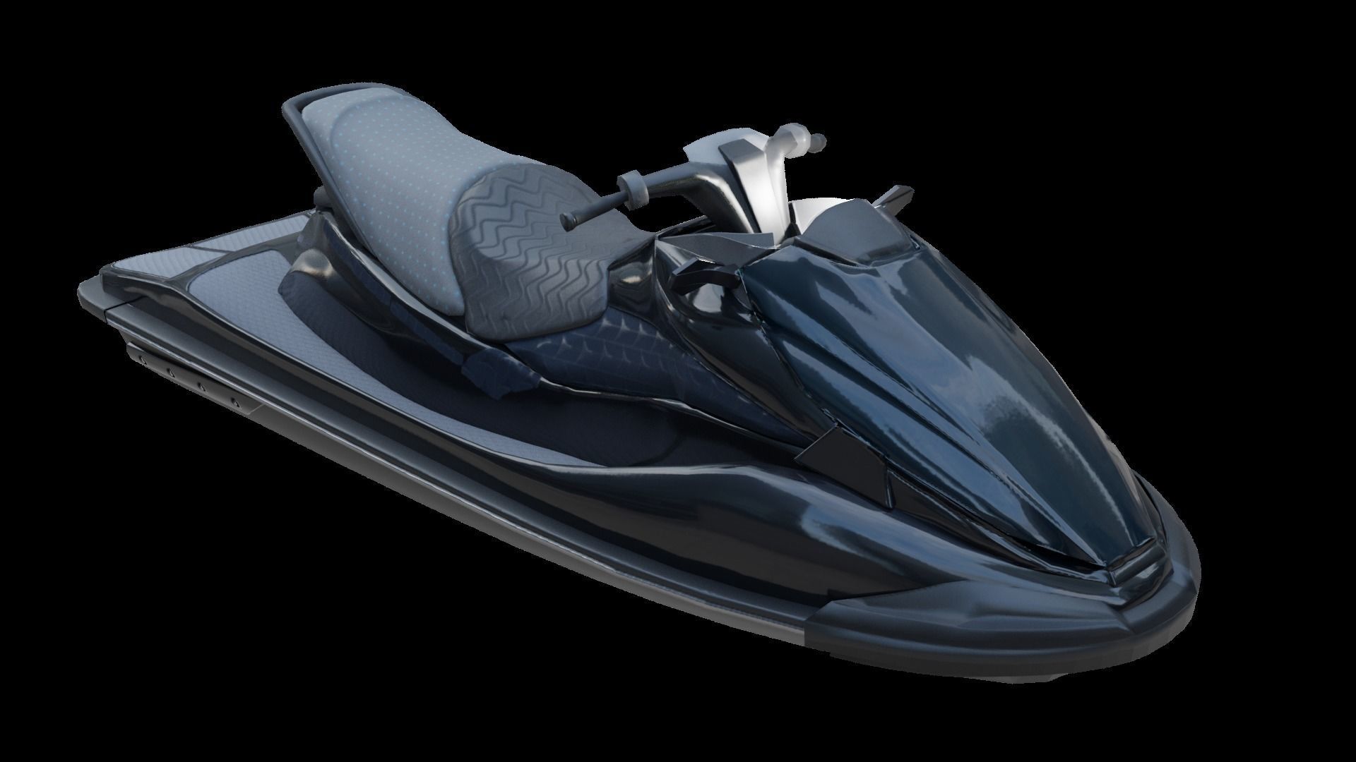 Jetski jet ski Low-poly 3D model_2