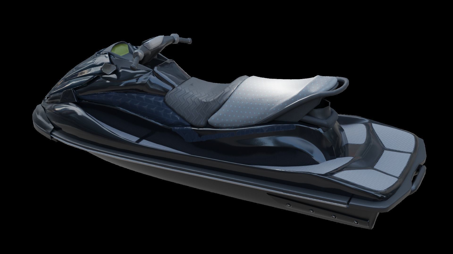 Jetski jet ski Low-poly 3D model_14