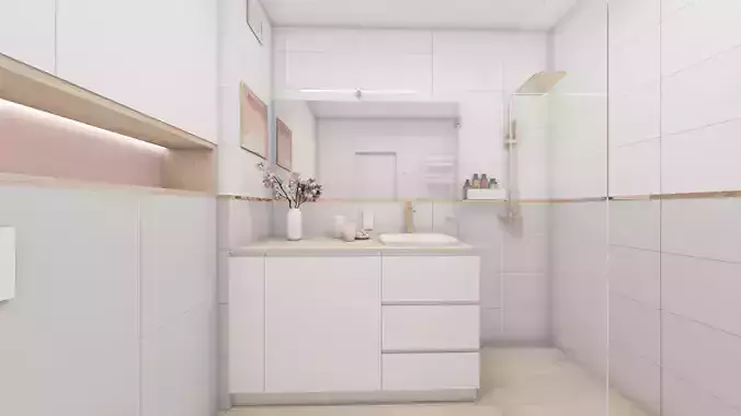 Modern bright bathroom