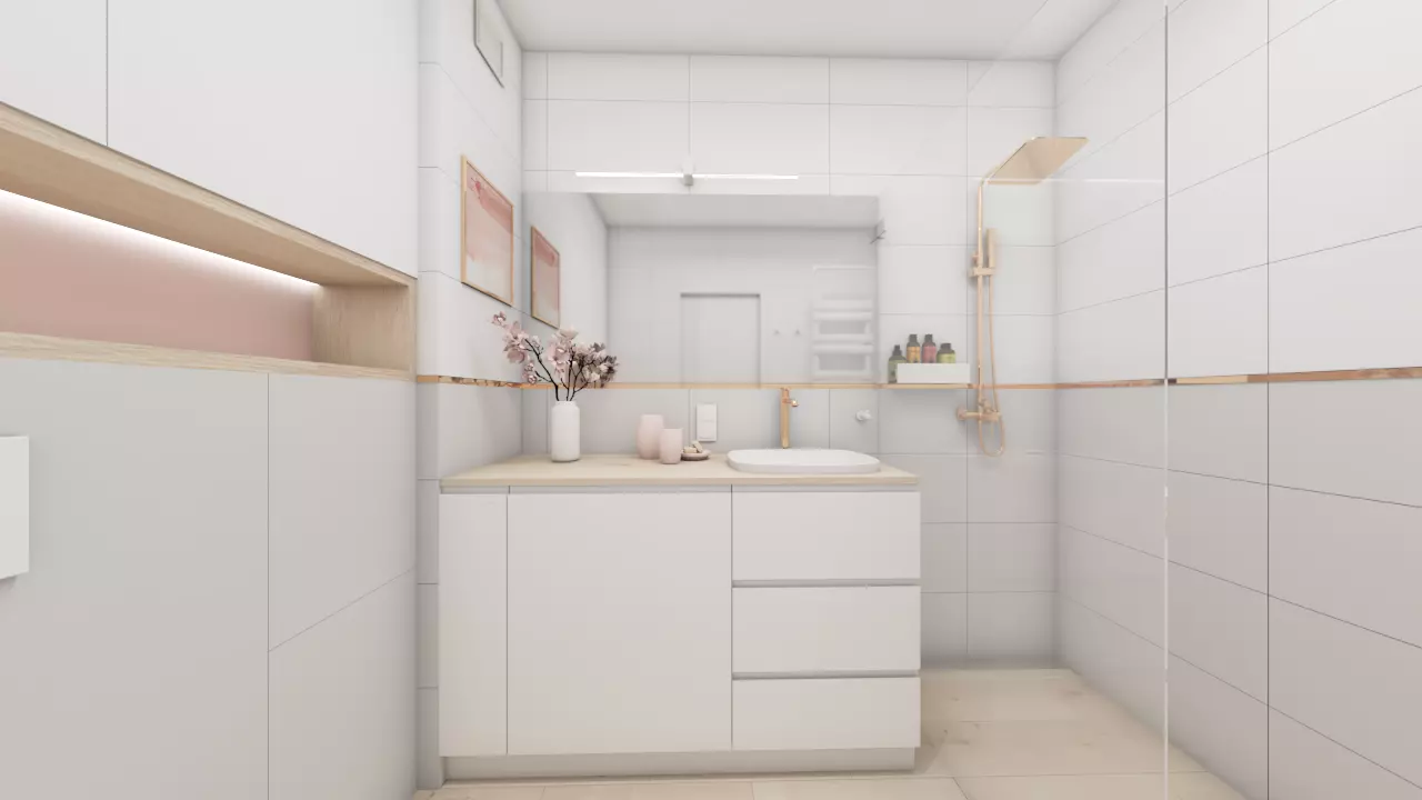 Modern bright bathroom 3D model