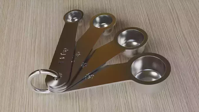 Stainless steel measurement spoon set